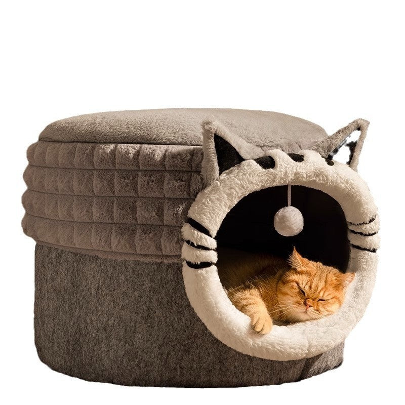 Enclosed Bed All-Season Winter Cat Bed